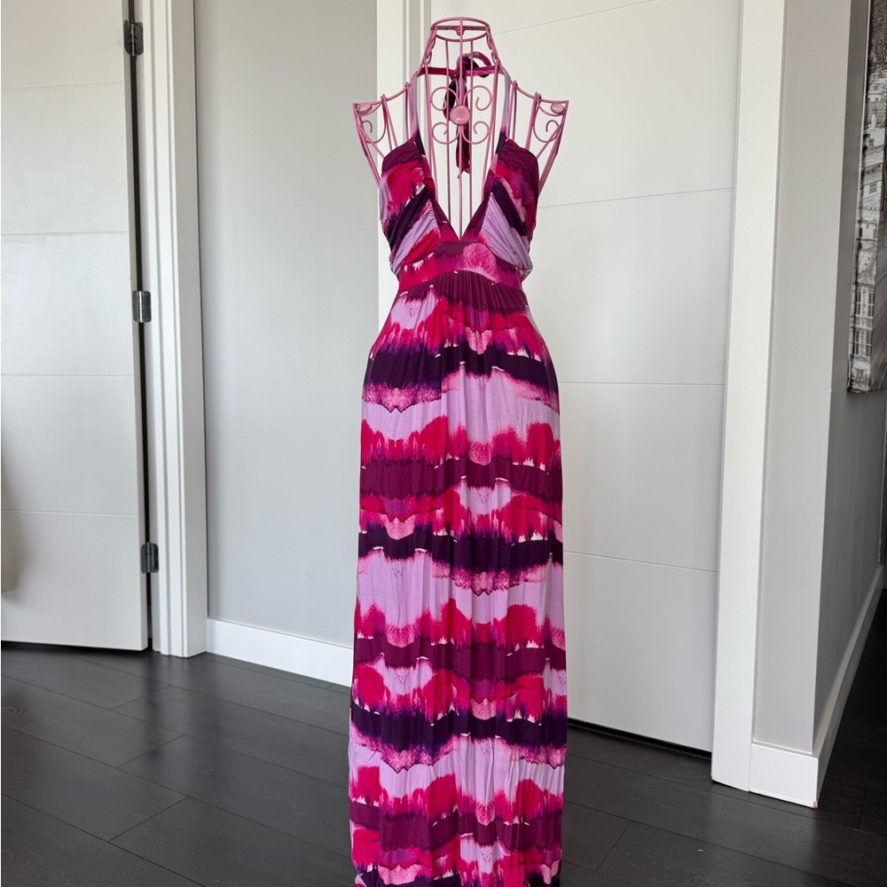 Tart Vibrant Pink and Purple Maxi Dress